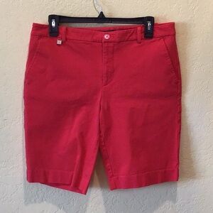 Women’s Red Mid-Length Casual Shorts
